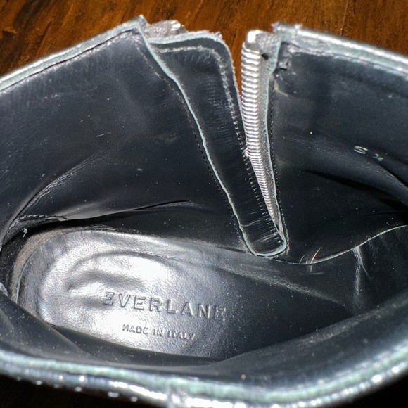 EVERLANE The Boss Boot Booties in Black Pebbled Leather ITALY MADE - Picture 10 of 13